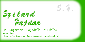 szilard hajdar business card